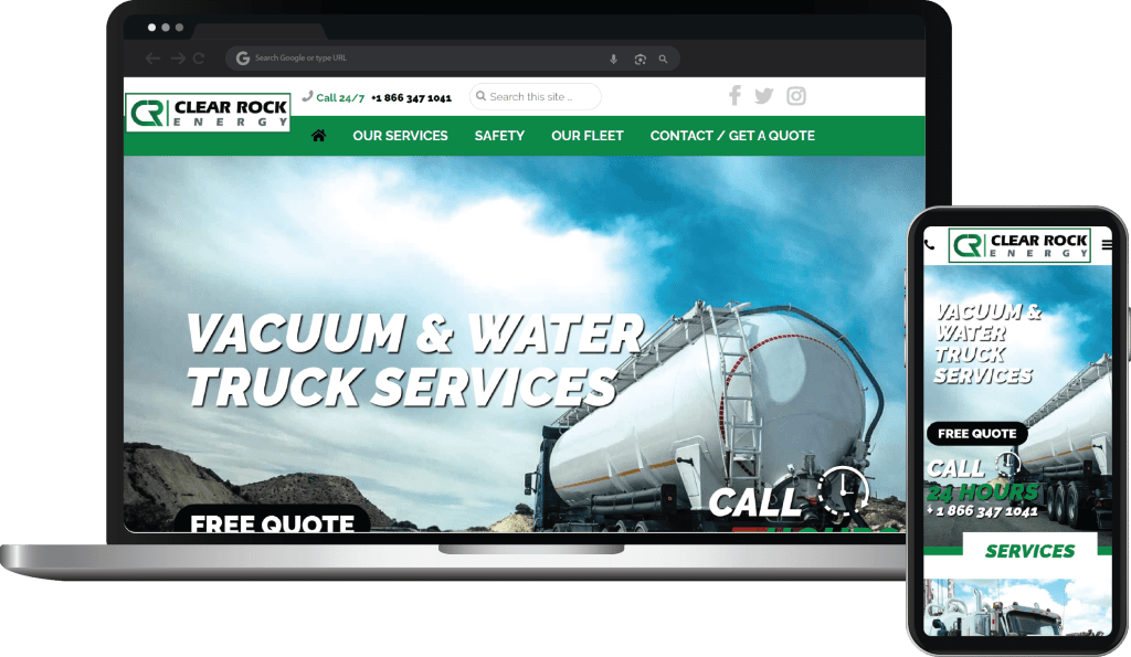 Web Design Case Study Cover Photo Clear Rock Energy
