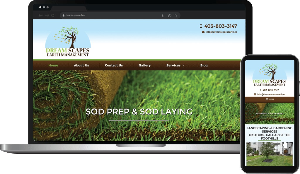 Web Design Case Study Cover Photo Dreamscape earth management
